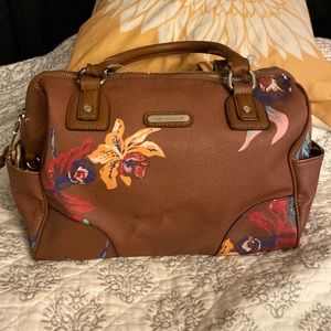 Dana Buchman brown floral purse